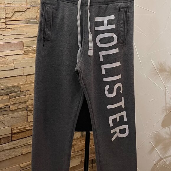Hollister Sweatpants in Gray With Rare Large White Logo Style. New Condition! - Picture 2 of 11